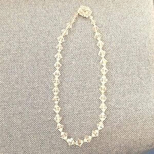 Vtg Estate Facetted AB Chrystal necklace